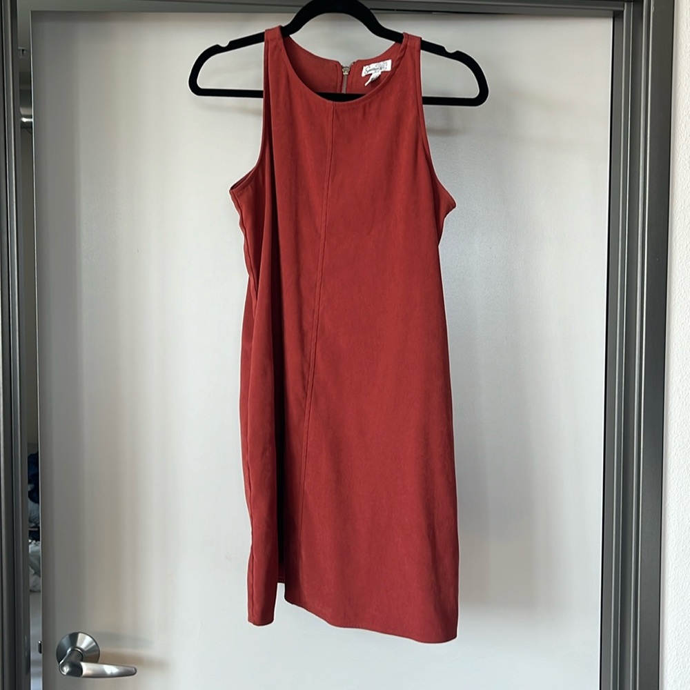 Beautiful burnt orange / red suede dress